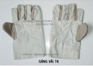 găng tay vải bạt sợi cotton