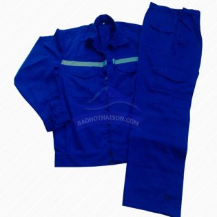 Quần áo bảo hộ lao động màu xanh 02